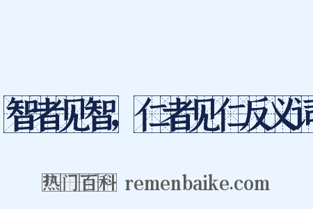 智者见智，仁者见仁反义词是什么意思的图片